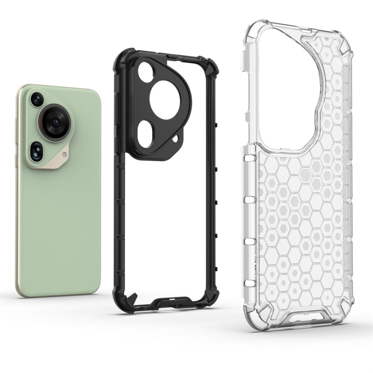 For Huawei Pura 70 Ultra Shockproof Honeycomb Phone Case(Green)