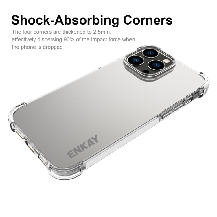 For iPhone 15 Pro ENKAY Hat-Prince Transparent TPU Shockproof Phone Case