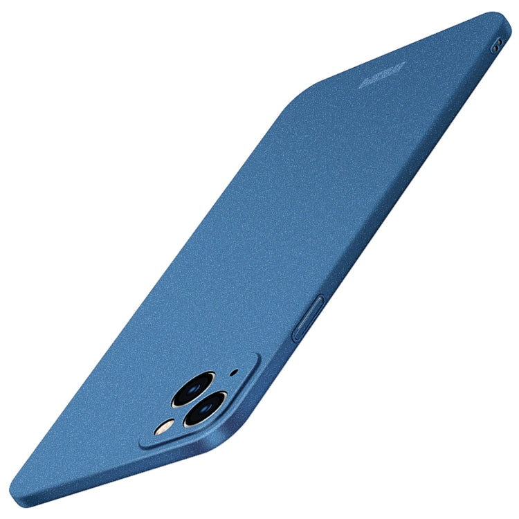 For iPhone 15 Plus MOFI Fandun Series Frosted PC Ultra-thin All-inclusive Phone Case(Blue)