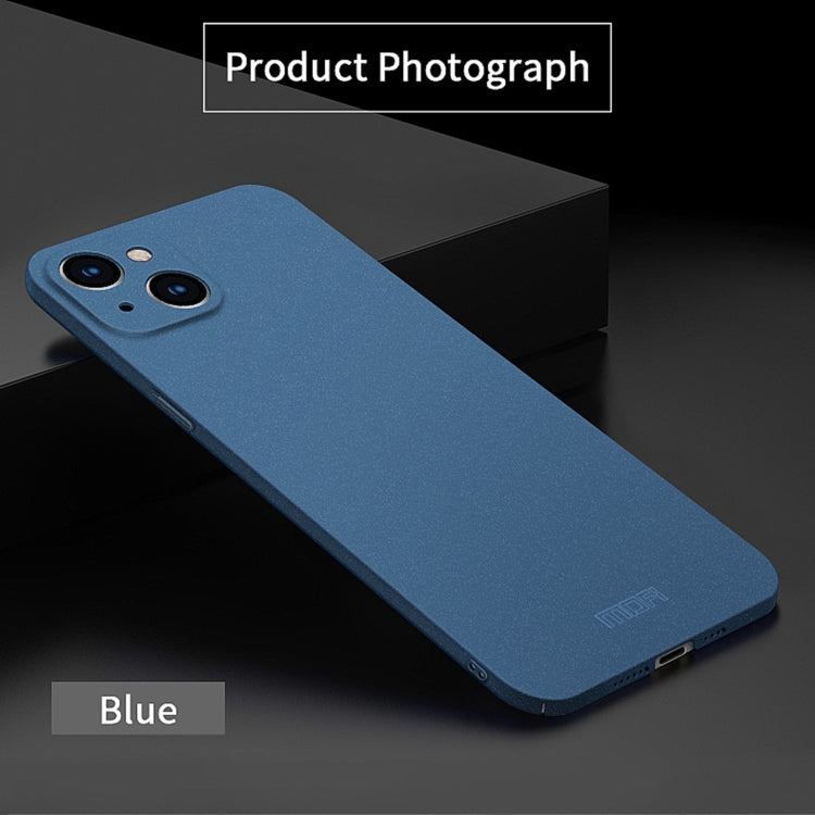 For iPhone 15 Plus MOFI Fandun Series Frosted PC Ultra-thin All-inclusive Phone Case(Blue)