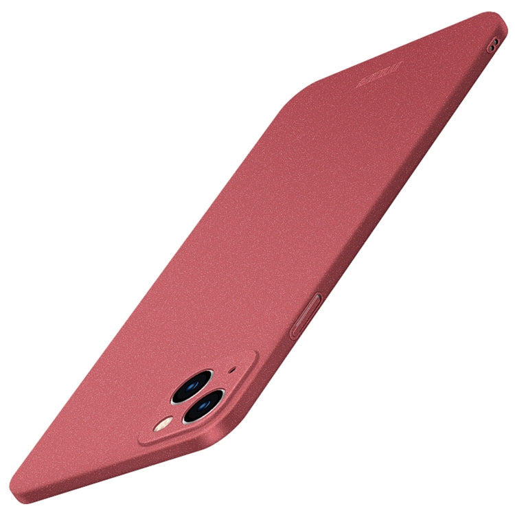 For iPhone 15 Plus MOFI Fandun Series Frosted PC Ultra-thin All-inclusive Phone Case(Red)