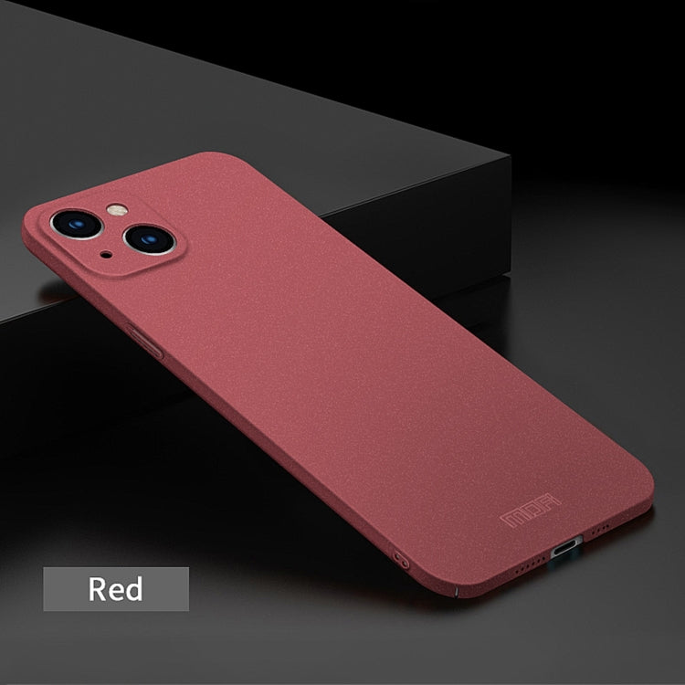 For iPhone 15 Plus MOFI Fandun Series Frosted PC Ultra-thin All-inclusive Phone Case(Red)