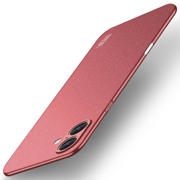 For iPhone 16 Plus MOFI Fandun Series Frosted PC Ultra-thin All-inclusive Phone Case(Red)