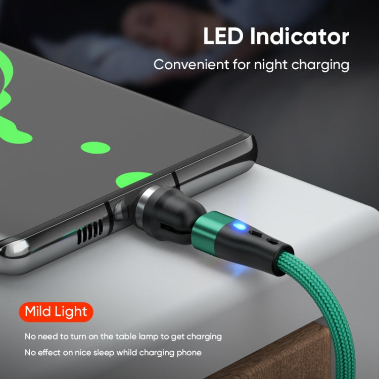 ENKAY PD60W Type-C to Type-C / 8 Pin Magnetic 540 Degrees Rotating Fast Charging Cable, Length:1m(Green)