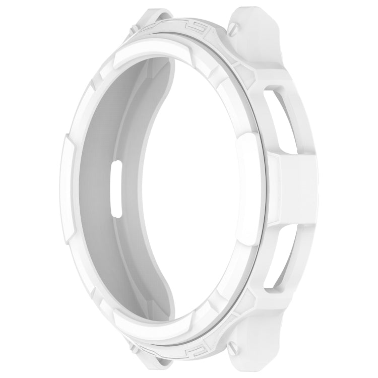 For Samsung Galaxy Watch 6 Classic 47mm Rotating Ring + TPU Armor Watch Protective Case(White)