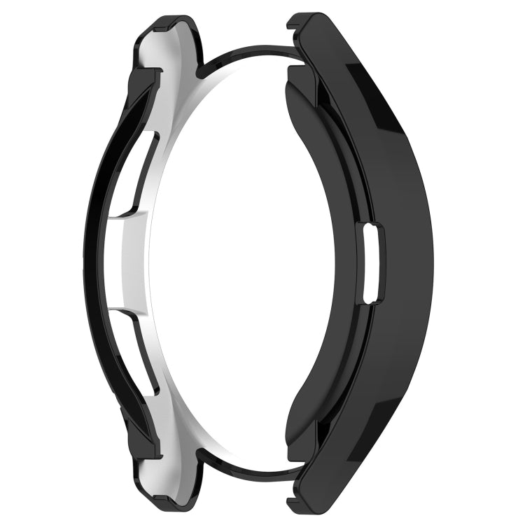 For Samsung Galaxy Watch6 Classic 47mm Electroplated TPU Half Pack Hollow Watch Protective Case(Black)