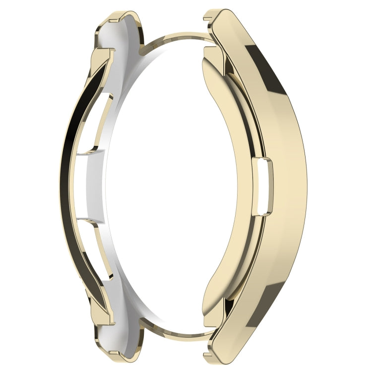 For Samsung Galaxy Watch6 Classic 43mm Electroplated TPU Half Pack Hollow Watch Protective Case(Gold)