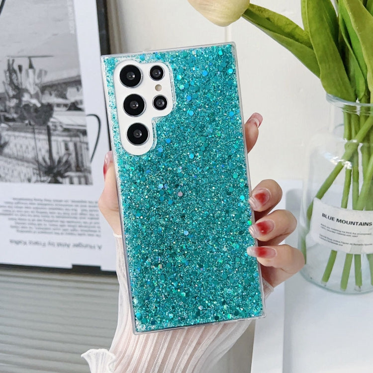 For Samsung Galaxy S24 Ultra 5G Glitter Sequins Epoxy TPU Phone Case(Green)