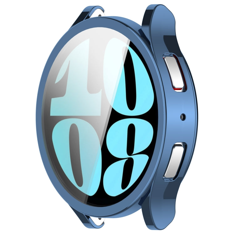 For Samsung Galaxy Watch6 44mm Full Coverage TPU Electroplated Watch Protective Case(Blue)