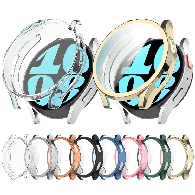 For Samsung Galaxy Watch6 40mm Full Coverage TPU Electroplated Watch Protective Case(Transparent) - Watch Cases by PMC TechLife | Online Shopping South Africa | PMC TechLife