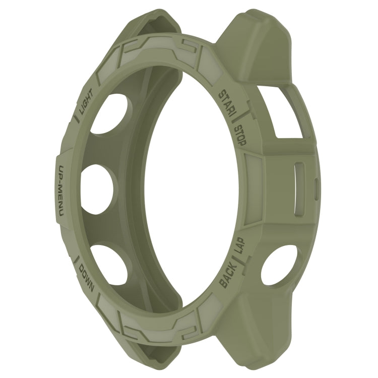 For Garmin Epix Pro / Epix Pro Gen 2 42mm / Fenix 7S / 7S Pro Armored TPU Half Wrapped Watch Protective Case(Green)