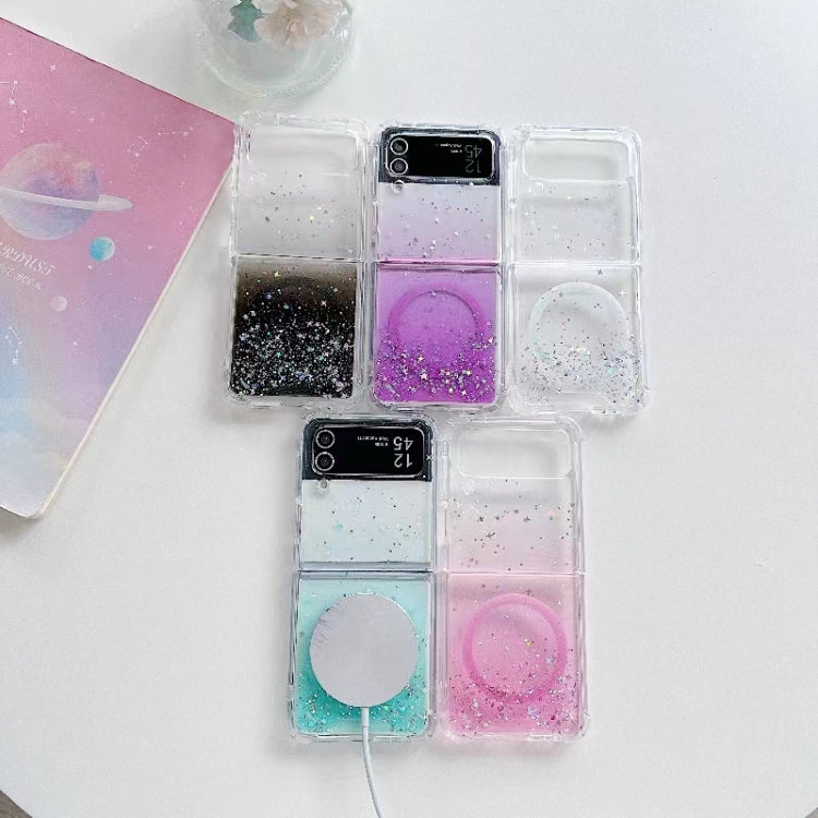 For Samsung Galaxy Z Flip3 Magsafe Glitter TPU Phone Case(White)