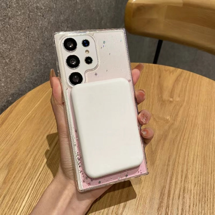 For Samsung Galaxy S22 Ultra 5G Magsafe Glitter TPU Phone Protective Case(White)
