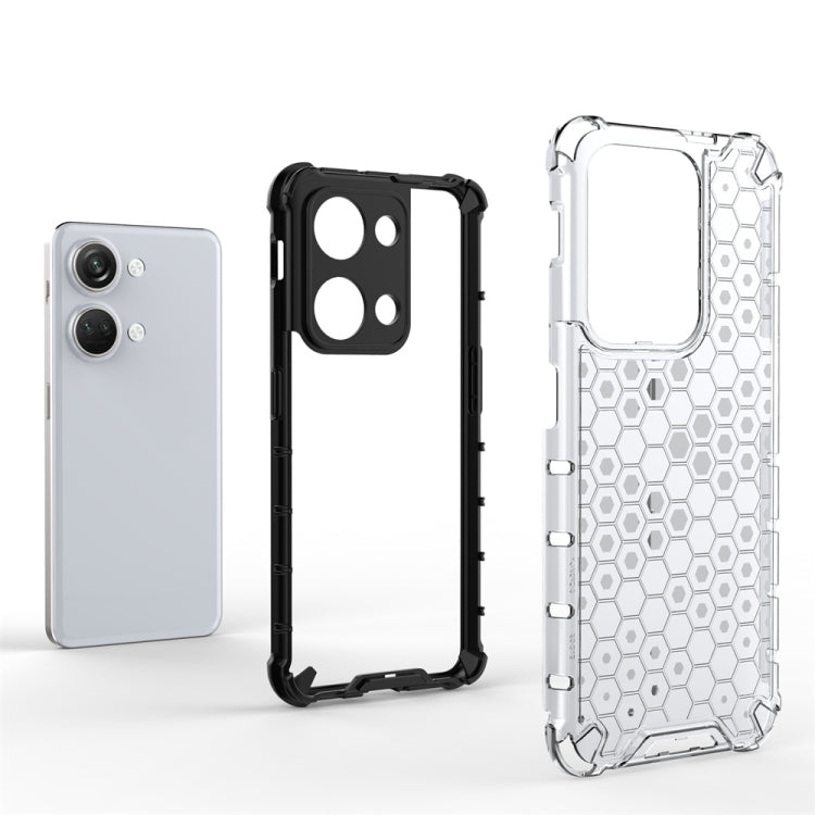For OnePlus Nord 3 Shockproof Honeycomb Phone Case(Blue)