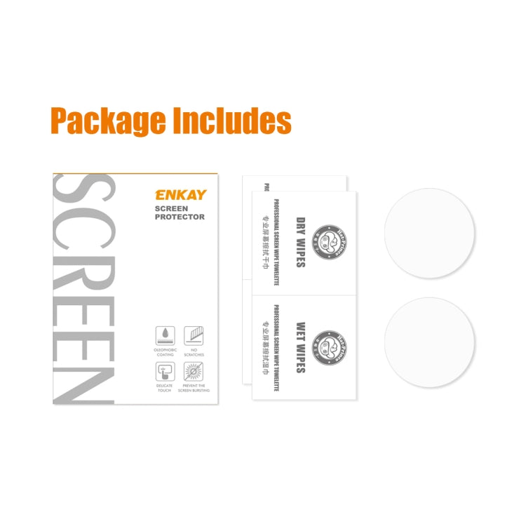 For Samsung Galaxy Watch6 Classic / Ultra 47mm 2pcs ENKAY 0.2mm 9H Tempered Glass Screen Protector Watch Film - Screen Protector by ENKAY | Online Shopping South Africa | PMC TechLife | Buy Now Pay Later Mobicred