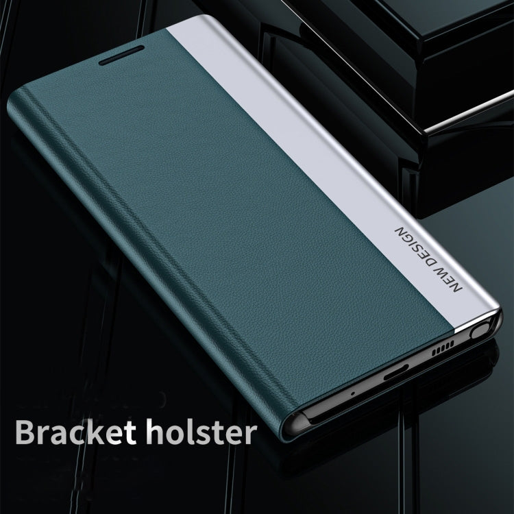 For Samsung Galaxy S24 Ultra 5G Side Electroplated Adsorption Leather Phone Case(Graphite Black) - Galaxy S24 Ultra 5G Cases by PMC Jewellery | Online Shopping South Africa | PMC Jewellery | Buy Now Pay Later Mobicred