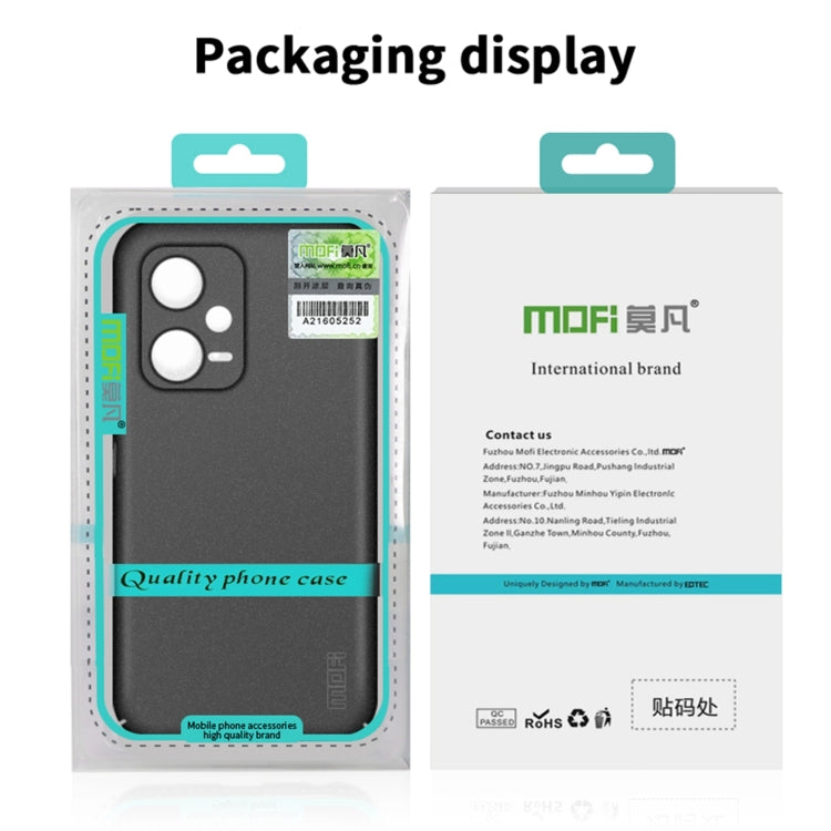 For Xiaomi Redmi Note 12 Pro+ Global MOFI Fandun Series Frosted PC Ultra-thin All-inclusive Phone Case(Black) - Xiaomi Cases by MOFI | Online Shopping South Africa | PMC TechLife | Buy Now Pay Later Mobicred