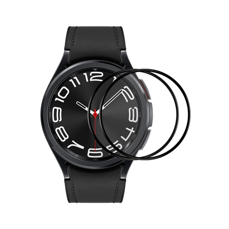 For Samsung Galaxy Watch6 Classic 43mm 2pcs ENKAY 3D Full Coverage Soft PC Edge PMMA HD Screen Film