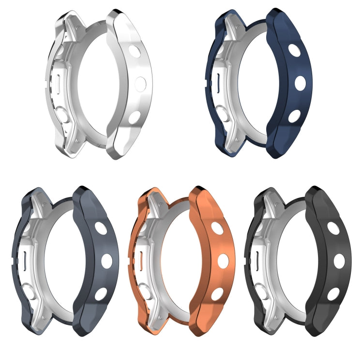 For Garmin Fenix 7X Pro Half Package Electroplated TPU Watch Protective Case(Black)