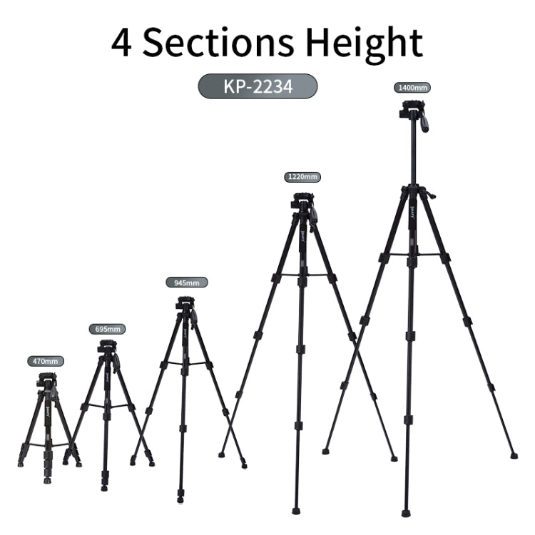 JMARY KP2234 Telescopic Aluminum Alloy SLR Camera Phone Live Streaming Photography Tripod(Blue)