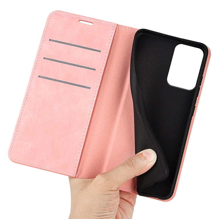 For Motorola Moto G Power 5G 2024 Retro-skin Magnetic Suction Leather Phone Case(Pink)