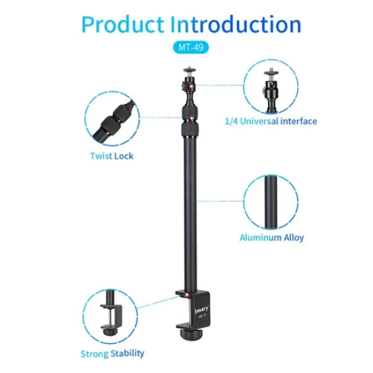 JMARY MT-49 For LED Video Light Clip Stand Adjustable Clamp Desk Mount Light Stand - by Jmary | Online Shopping South Africa | PMC Jewellery | Buy Now Pay Later Mobicred