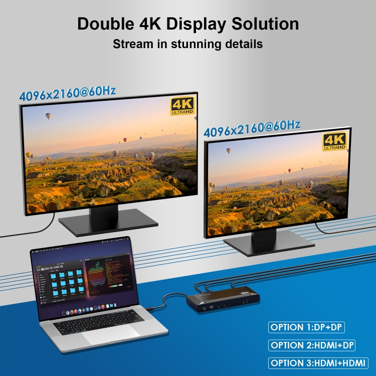 Wavlink UG69PD2 Dual 4K Fast Charging Integrated Docking Station, Plug:AU Plug - free shipping - PMC Jewellery - Order now!
