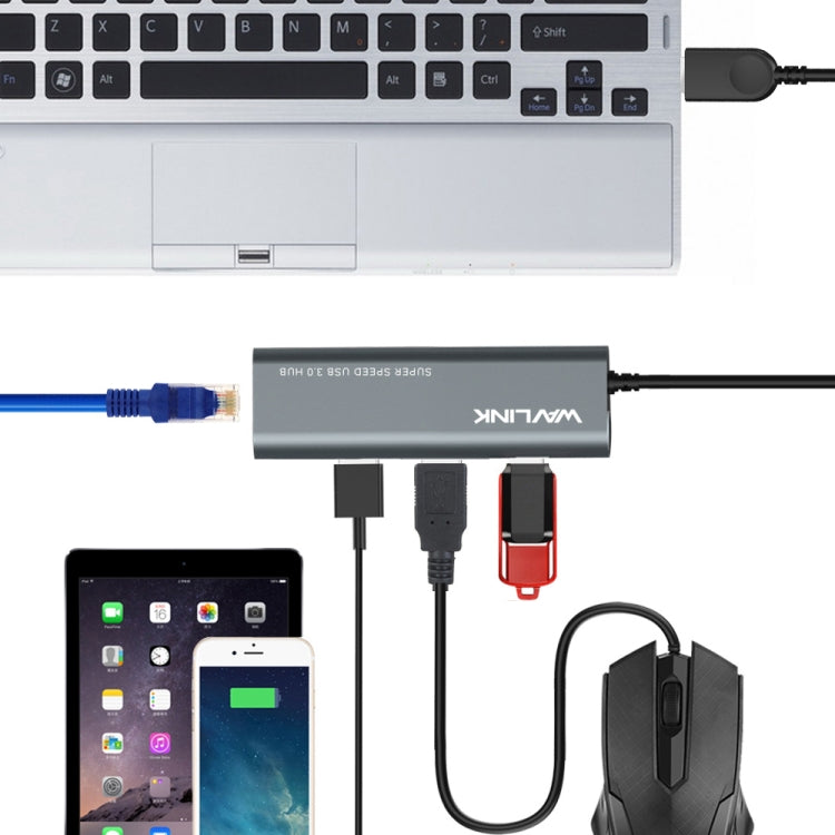 Wavlink UH3031G 10 in 1 Type-C to USB 3.0 Dock USB 3 Ports Hub HDMI Adapter - free shipping - PMC TechLife - Order now!