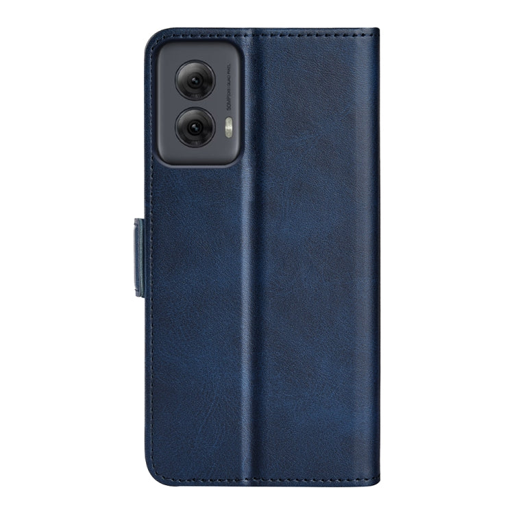 For Motorola Moto G Power 5G 2024 Dual-side Magnetic Buckle Horizontal Flip Leather Phone Case(Dark Blue)