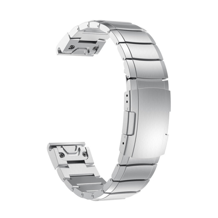 For Garmin Fenix 8 MIP 51mm Titanium Alloy Quick Release 26mm Watch Band(Sliver)