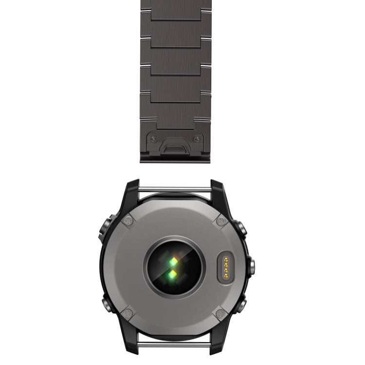 For Garmin Epix Pro 51mm 26mm Titanium Alloy Quick Release Watch Band(Black)