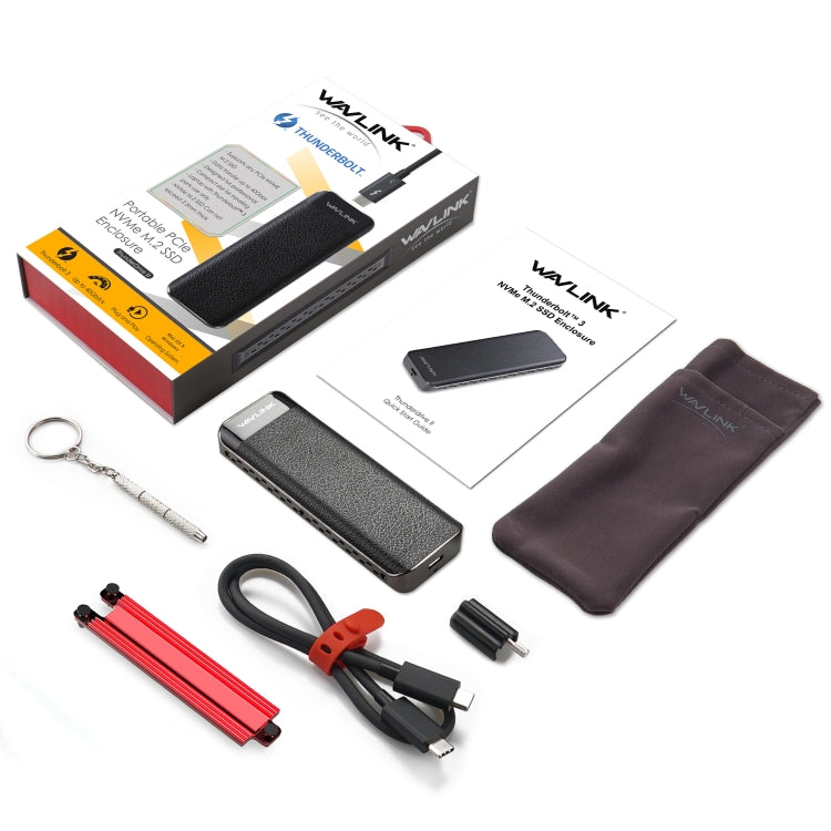 Wavlink UTE02 Thunderbolt 3 NVME M.2 Solid State Leather Metal SSD External Hard Drive Box - free shipping - PMC Jewellery - Order now!