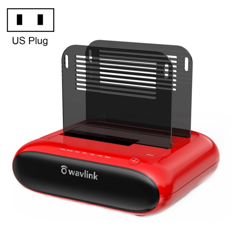 Wavlink ST341U Dual Bay External Hard Drive Docking Station Support Offline Clone Function(US Plug)