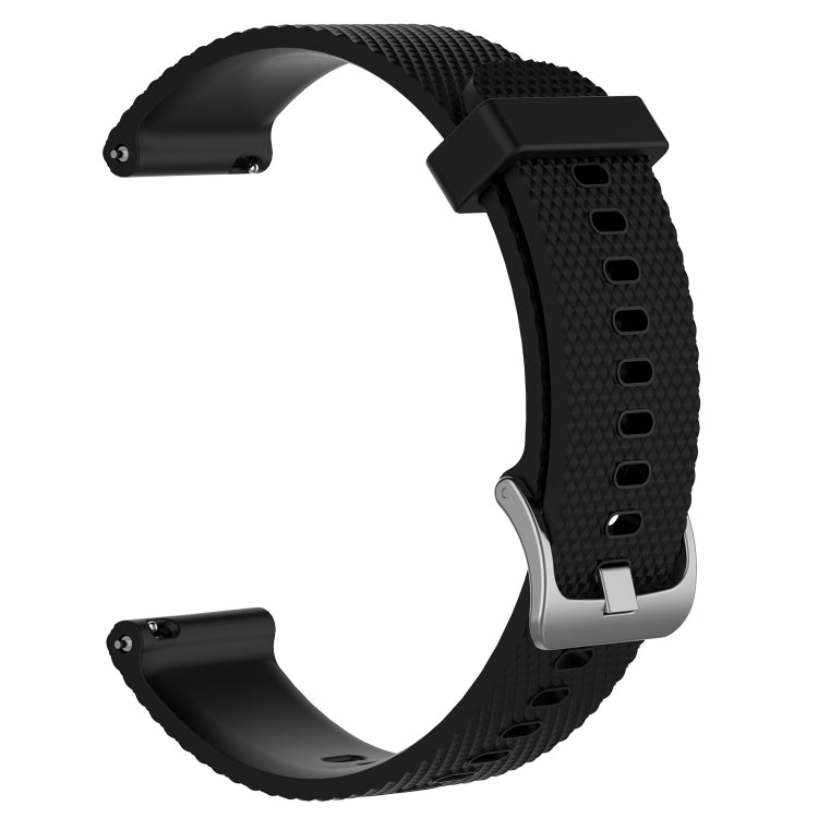 For Suunto 9 Peak 22mm Diamond Textured Silicone Watch Band(Black)