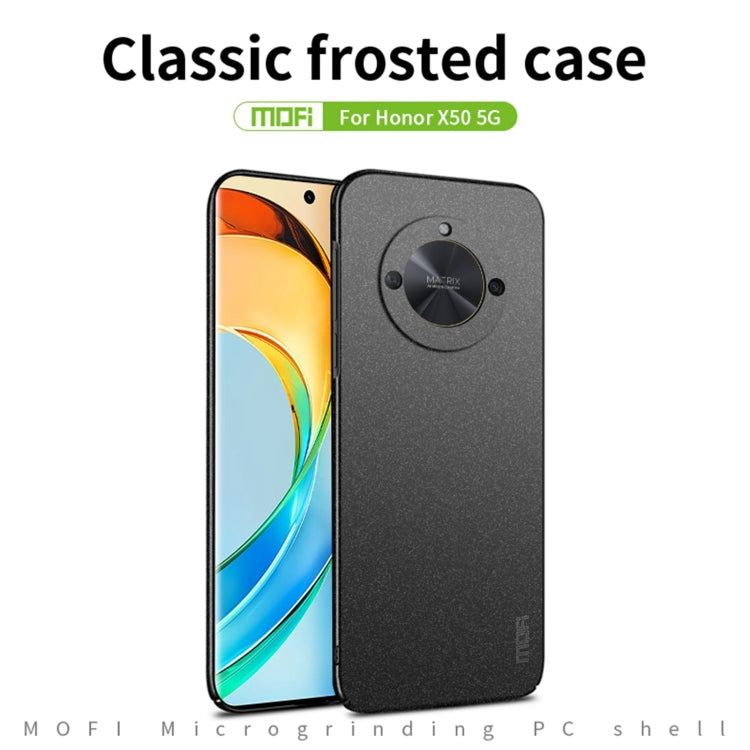 For Honor X50 5G MOFI Fandun Series Frosted PC Ultra-thin All-inclusive Phone Case(Green)