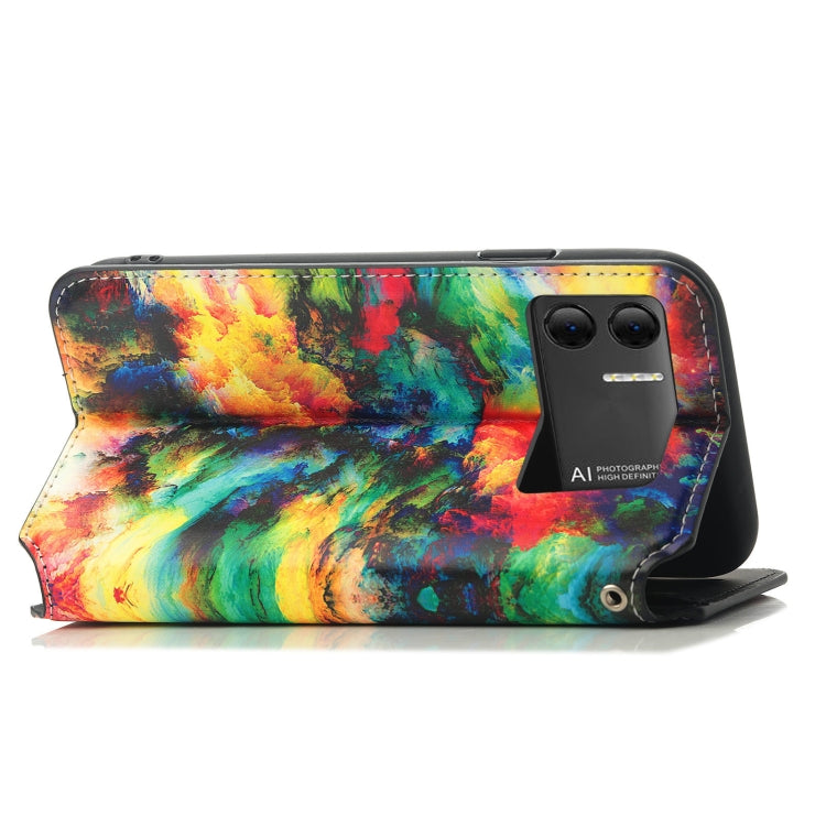 For DOOGEE X98 Pro / X98 CaseNeo Colorful Magnetic Leather Phone Case(Colorful Cloud)