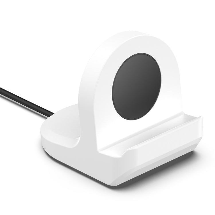 For Samsung Galaxy Watch6 / Watch6 Classic / Watch5 / Watch5 Pro JUNSUNMAY Silicone Charger Stand Non-Slip Base(White)