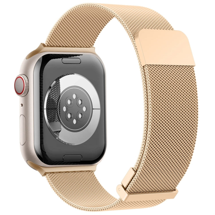For Apple Watch 6 40mm Milan Double Magnetic Steel Mesh Watch Band(Rose Gold)