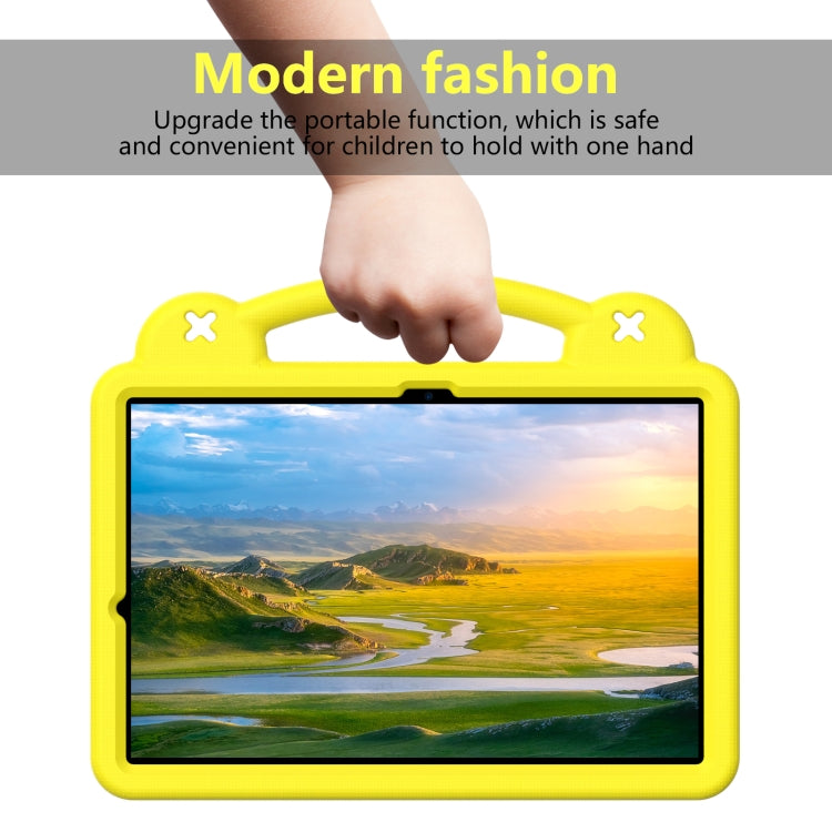 For Samsung Galaxy Tab S9+ 12.4 X810 Handle Kickstand Children EVA Shockproof Tablet Case(Yellow)