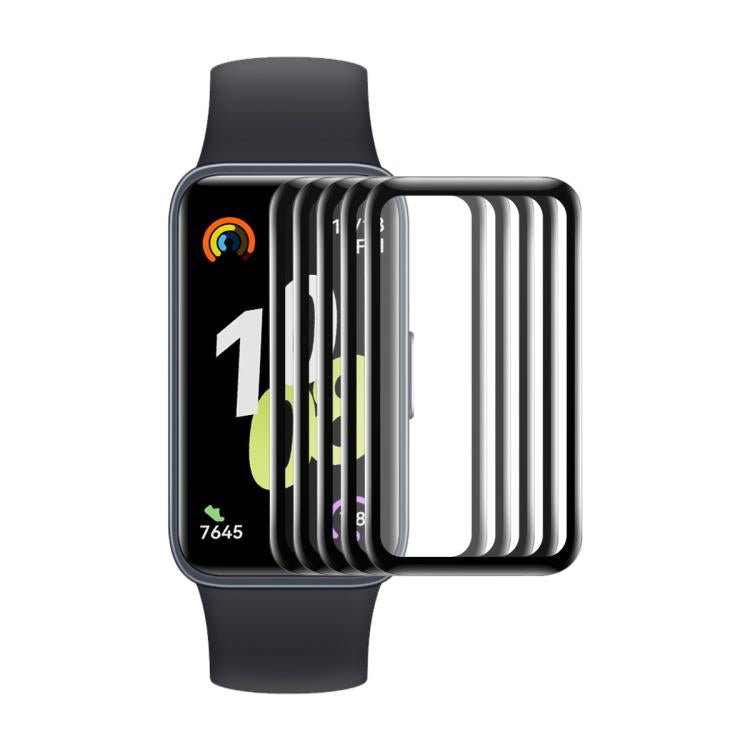 For Huawei Band 10 5pcs ENKAY 3D Full Coverage Soft PC Edge PMMA HD Screen Film
