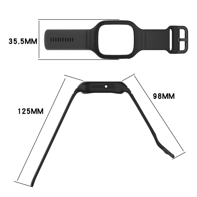 For Honor Watch 4 Integrated Fully Enclosed Silicone Watch Band(Orange) - Watch Bands by PMC TechLife | Online Shopping South Africa | PMC TechLife