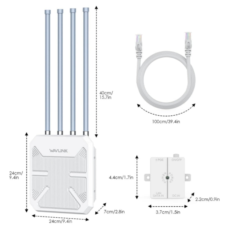 WAVLINK WN573HX1 WiFi 6 AX1800 IP67 Waterproof Outdoor Dual Band Wireless WiFi Routers, Plug:UK Plug - free shipping - PMC Jewellery - Order now!