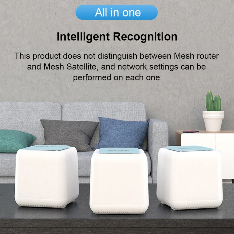 WAVLINK WN535M3 For Home Office 3pcs Mesh Wireless Router AC1200 Dual Band WiFi Signal Booster, Plug:US Plug - free shipping - PMC Jewellery - Order now!