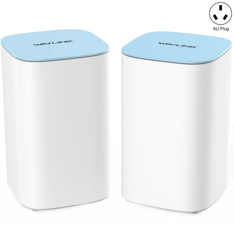 WAVLINK WN551K2 2pcs AC3000 WiFi Wireless Repeater Built-in Antenna Tri-Band Mesh Wireless Router, Plug:AU Plug