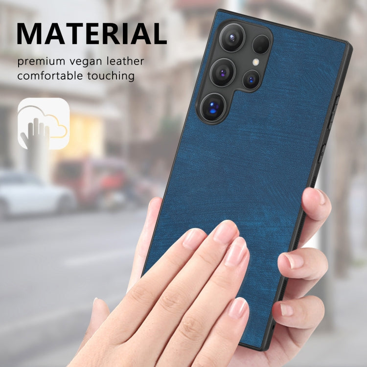 For Samsung Galaxy S25 Ultra 5G Vintage Leather PC Back Cover Phone Case(Blue)
