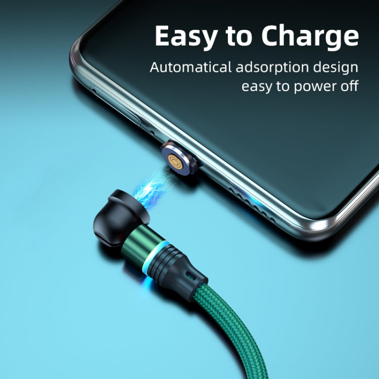 ENKAY 3 in 1 3A USB to Type-C / 8 Pin / Micro USB Magnetic 540 Degrees Rotating Fast Charging Cable, Length:2m(Purplele)