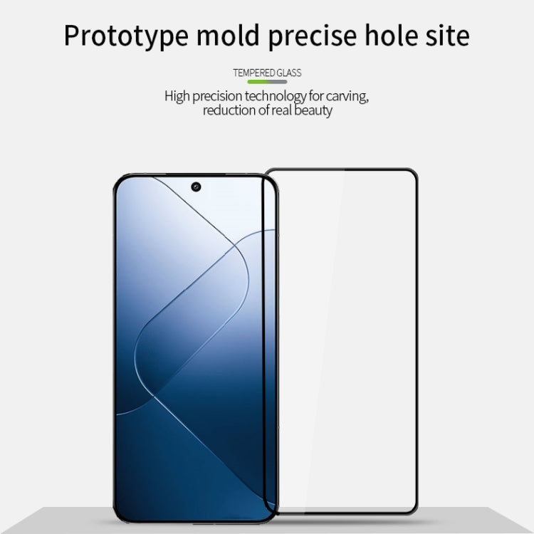 For Xiaomi 14 PINWUYO 9H 3D Full Screen Explosion-proof Tempered Glass Film(Black)