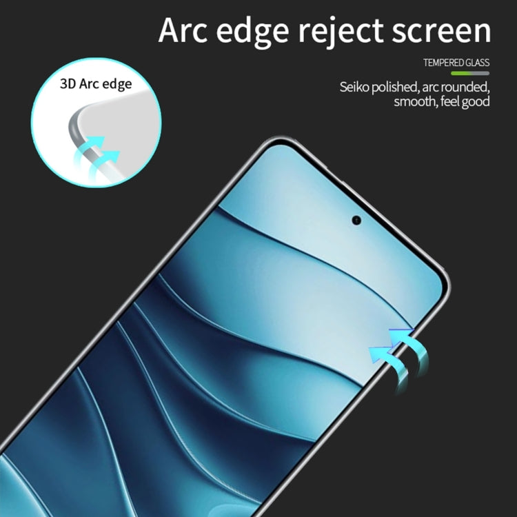 For Xiaomi Redmi Note 14 PINWUYO 9H 3D Full Screen Explosion-proof Tempered Glass Film(Black)