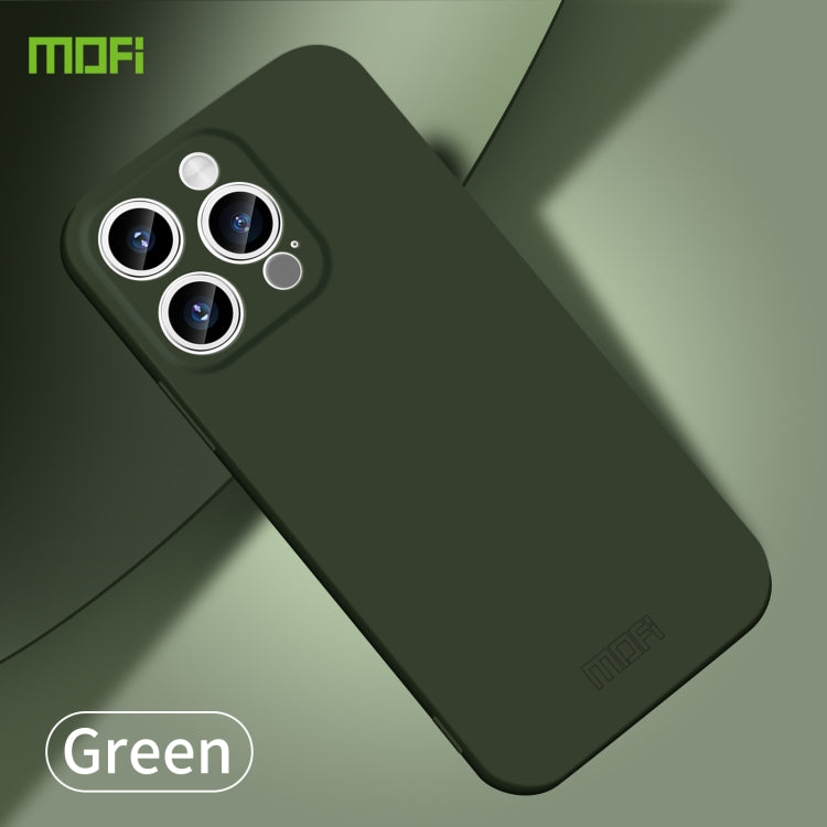 For iPhone 15 Pro MOFI Qin Series Skin Feel All-inclusive Silicone Phone Case(Green)