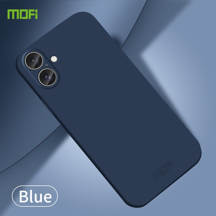For iPhone 16 MOFI Qin Series Skin Feel All-inclusive PC Phone Case(Blue)